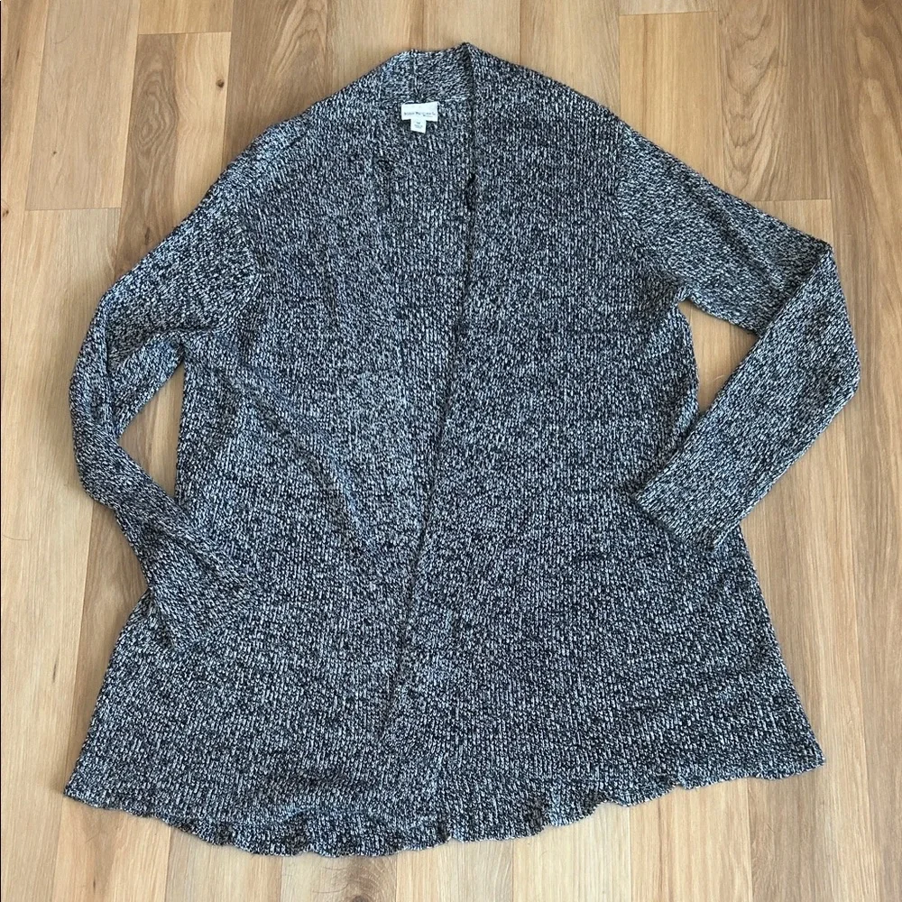 Kim Rogers Charcoal Open-Front Cardigan